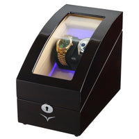 Avoca Watch Winder Box for 2 + 2 Watches in Mahogany