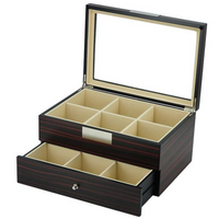 Seconds- Ebony Wooden Tie Box for 12