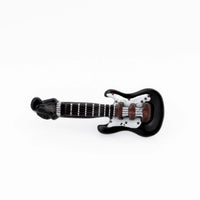 Black Electric Guitar Lapel Pin