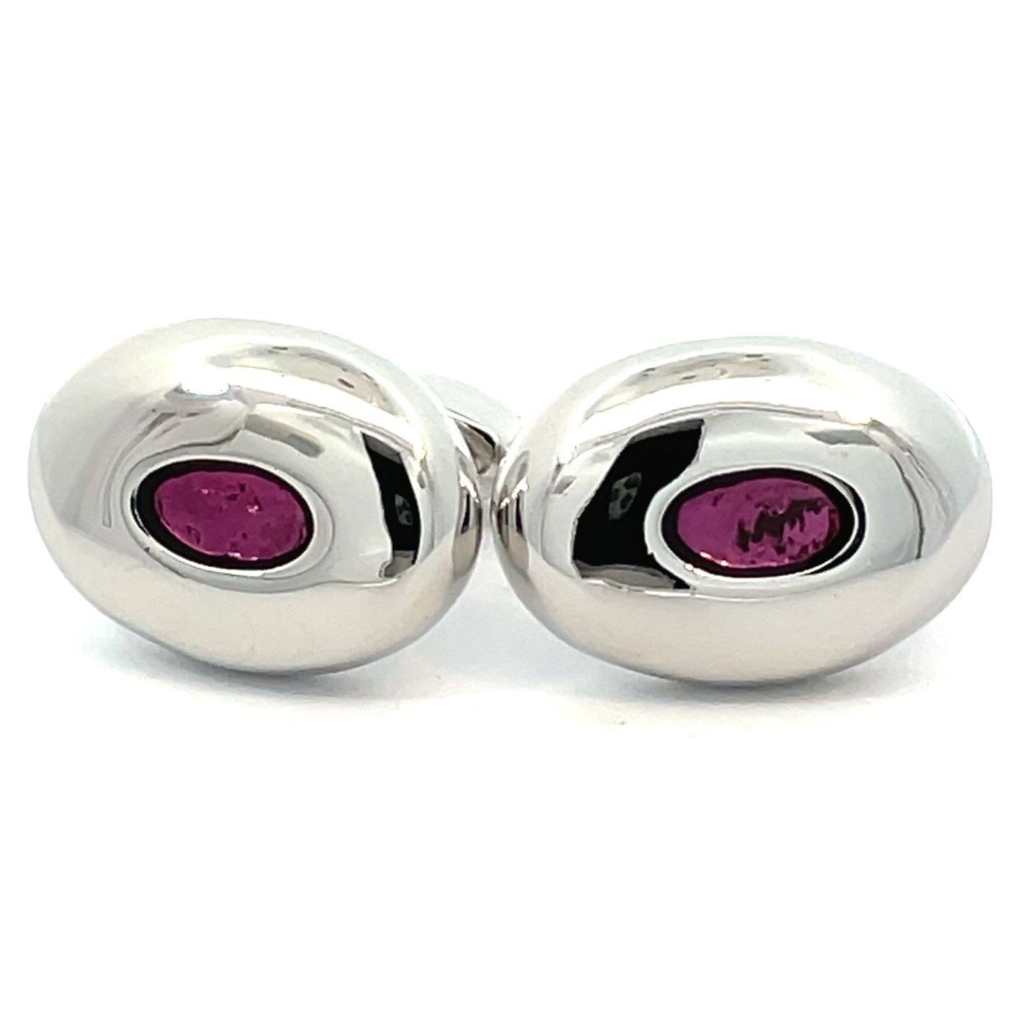 Oval Feature Purple Cufflinks