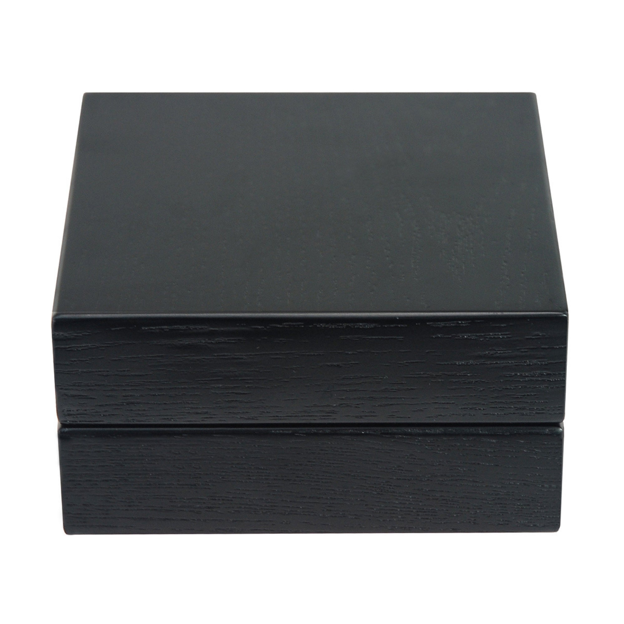 Oak Black Wooden Foldable Cigar Ashtray with Cigar Cutter