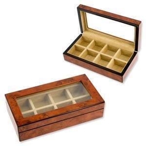 8 Pair Wooden (Elm Burl) Storage Box Cufflink Boxes Clinks Australia 8 Pair Wooden (Elm Burl) Storage Box 
