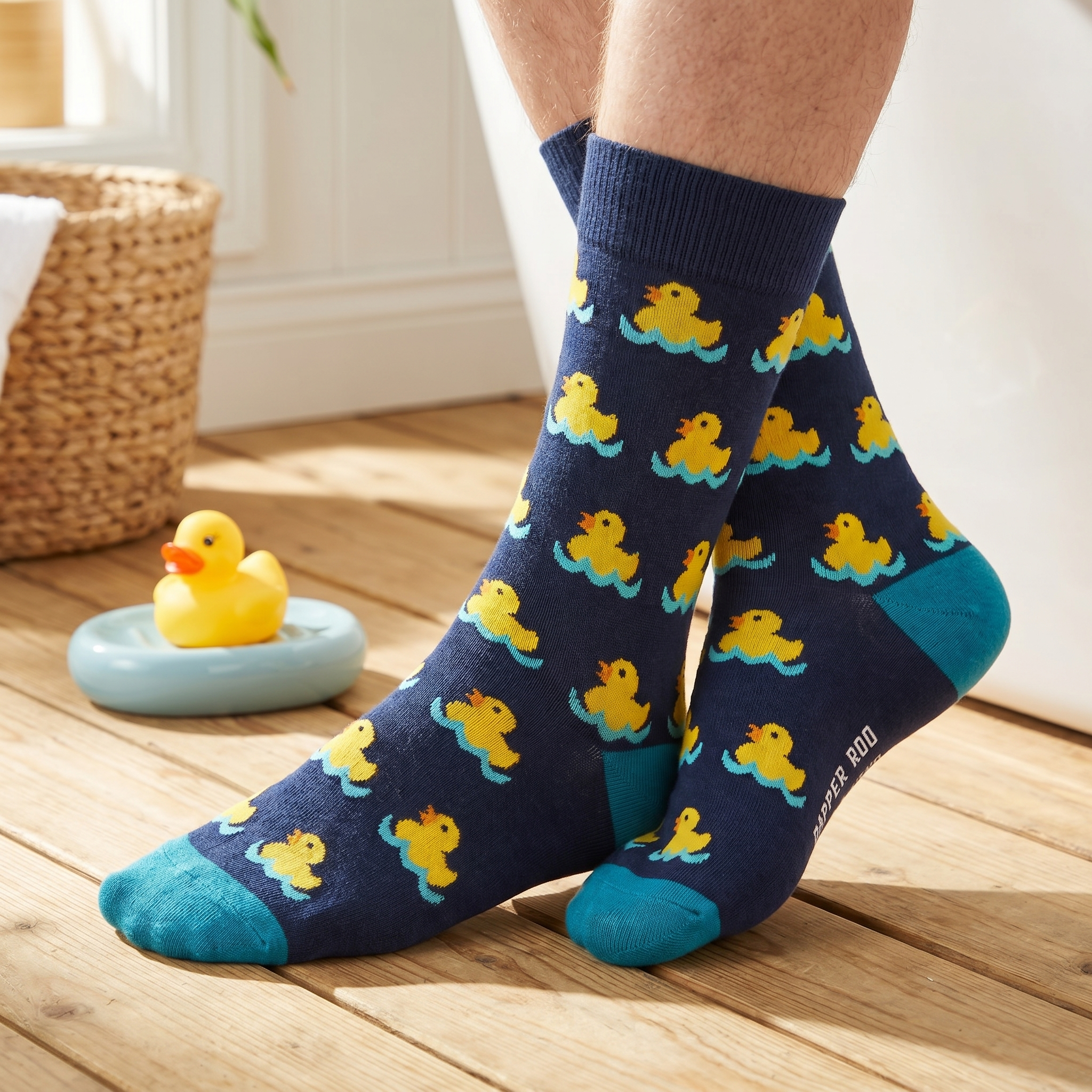 Rubber Ducky Bamboo Socks by Dapper Roo lifestyle image