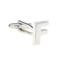 Silver Cut Out Initial Letter Cufflinks Classic & Modern Cufflinks Clinks Australia