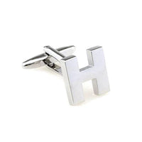 Silver Cut Out Initial Letter Cufflinks Classic & Modern Cufflinks Clinks Australia