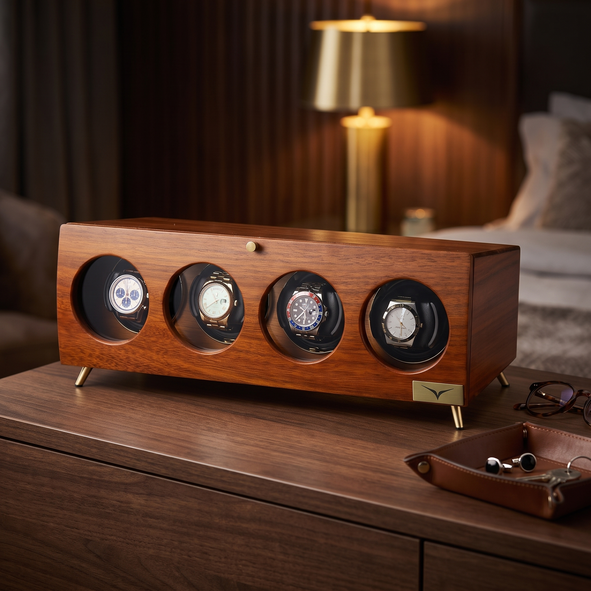 Darwin Watch Winder for 4 Watches — lifestyle shot