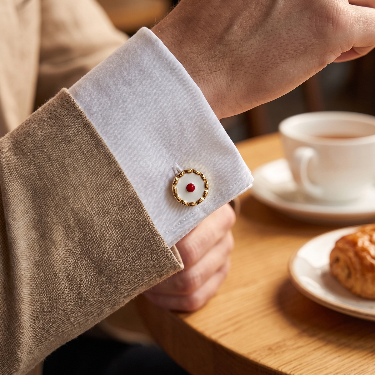 Tart Cufflinks — lifestyle shot