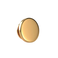 Round Gold Engravable Lapel Pin Lapel Pin Clinks Default