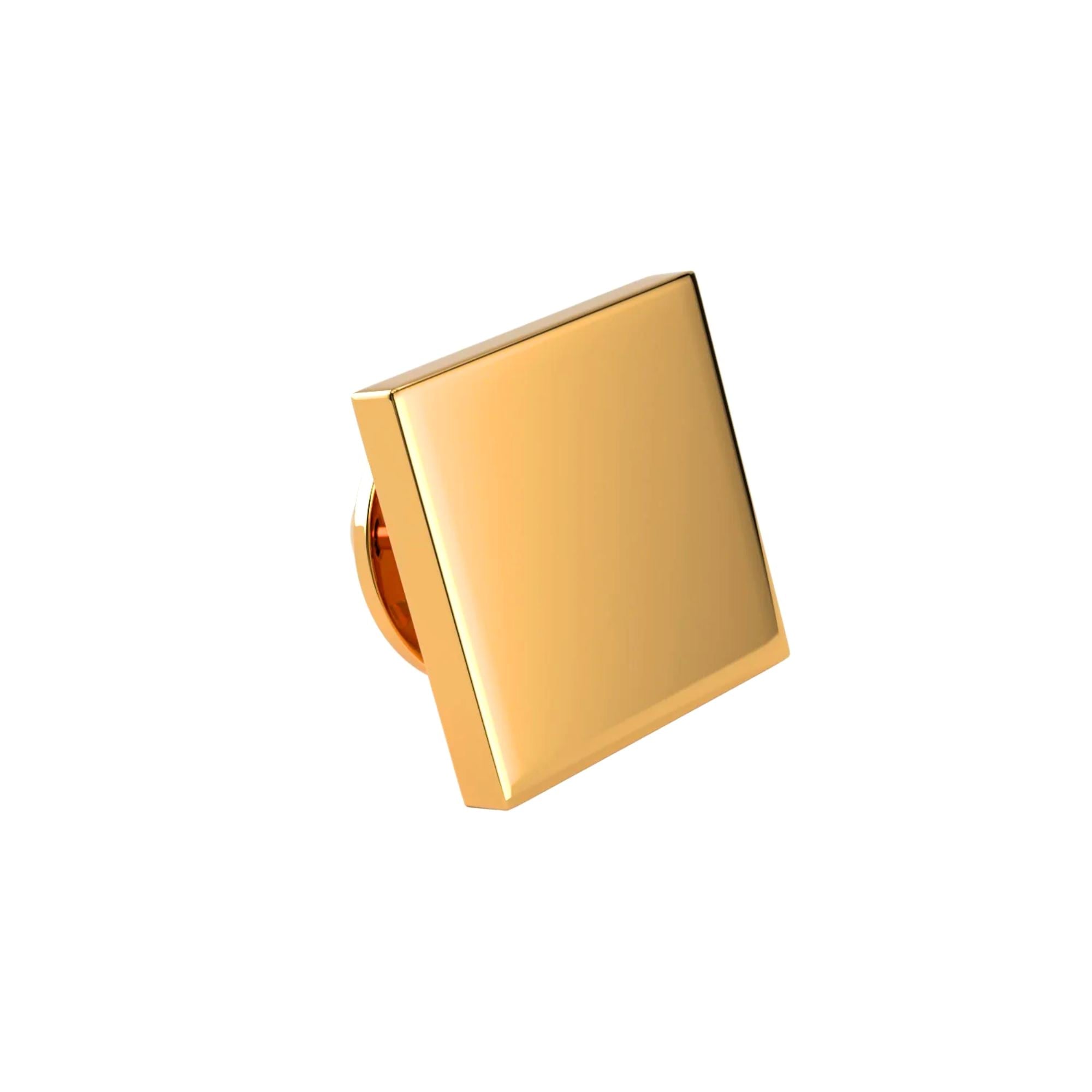 Square Gold Engravable Lapel Pin Lapel Pin Clinks Default 