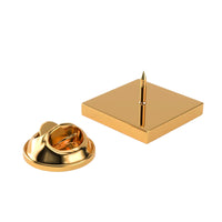 Square Gold Engravable Lapel Pin Lapel Pin Clinks
