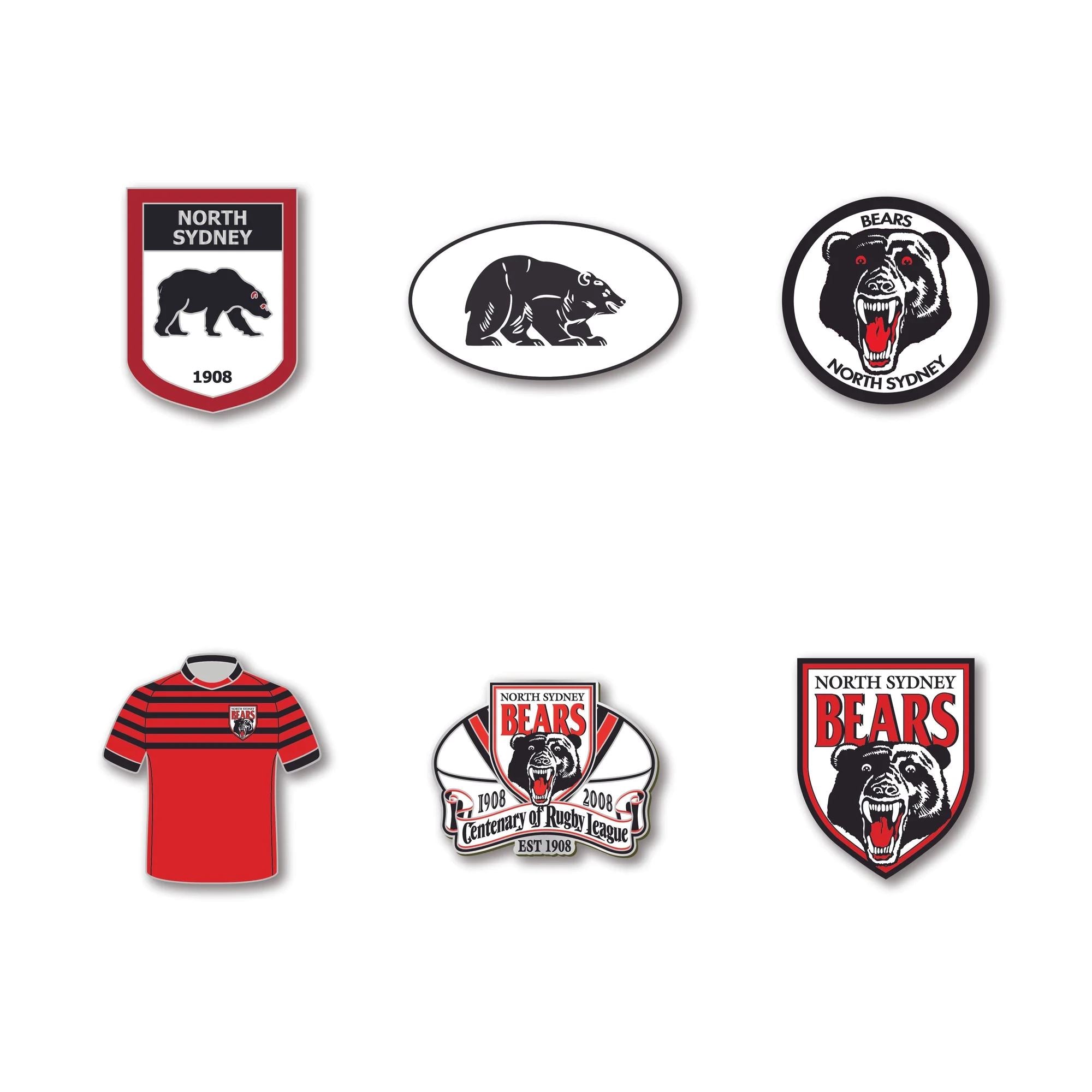 North Sydney Bears Logo NRL Pin Set Lapel Pin Clinks Default 