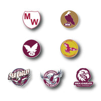 Manly-Warringah Sea Eagles Logo NRL Pin Set