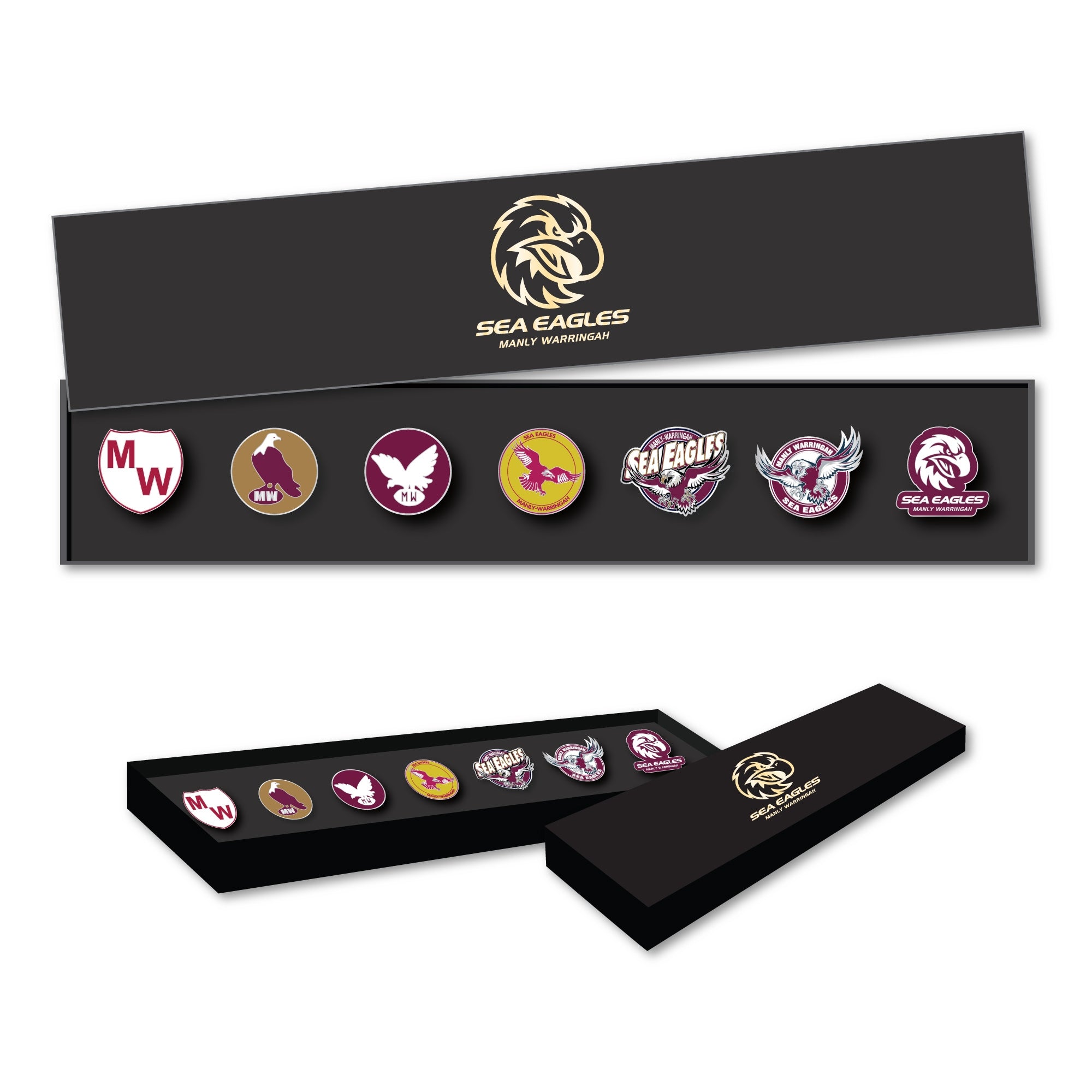 Manly-Warringah Sea Eagles Logo NRL Pin Set