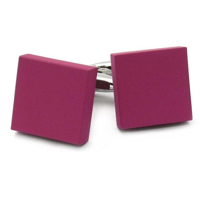 Matt Pink Square Cufflinks Classic & Modern Cufflinks Clinks Australia 