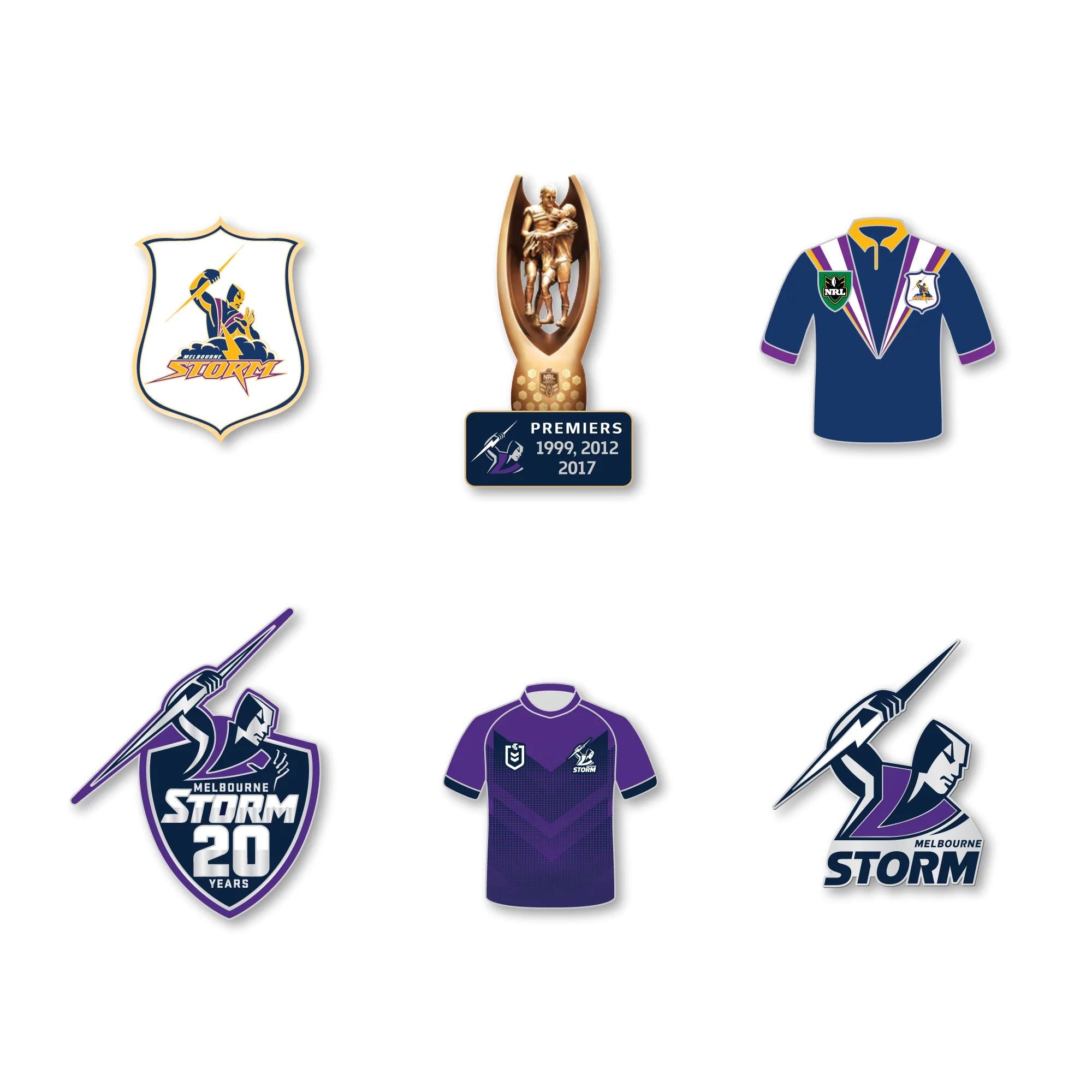 Melbourne Storm Logo NRL Pin Set Lapel Pin Clinks Default 