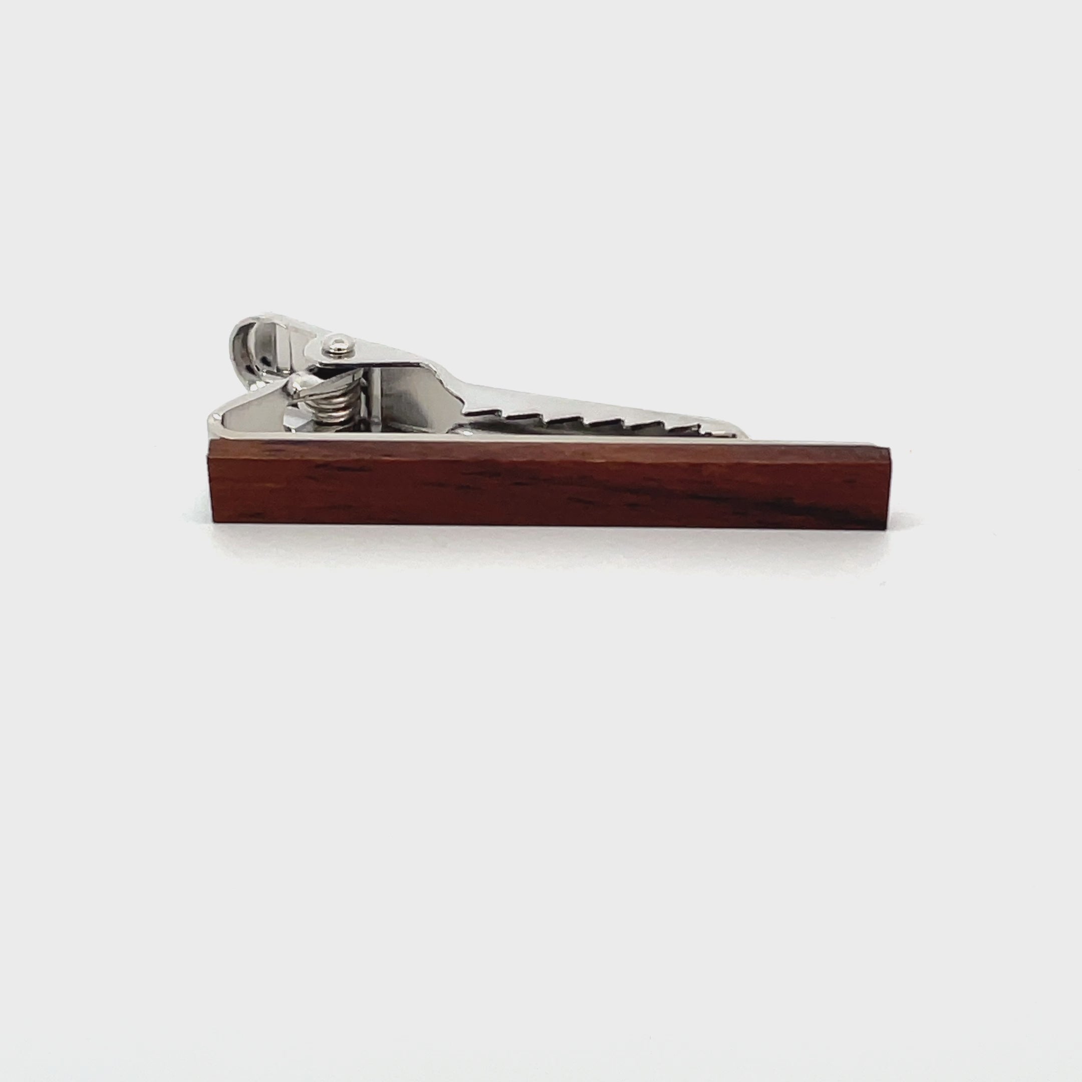 Dark Brown Wood Small Tie Clip