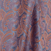 Blue/Orange Paisley Pocket Square