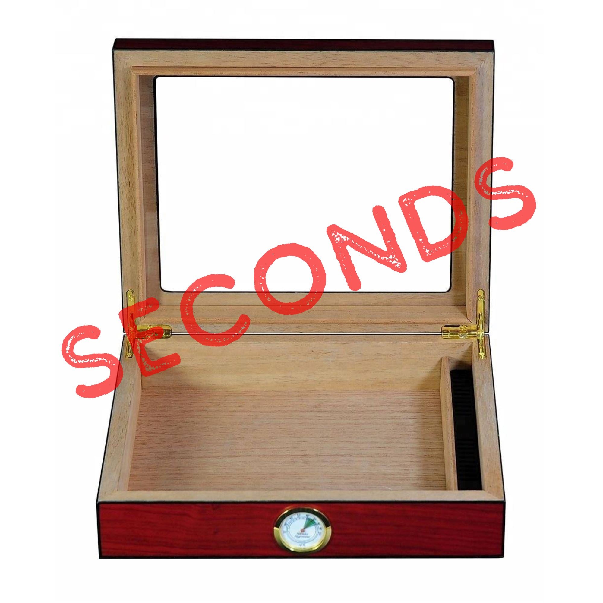 Seconds - 12-20 CT Cherry Cigar Humidor Spanish Cedar Box for Cigars (a) Seconds Clinks 