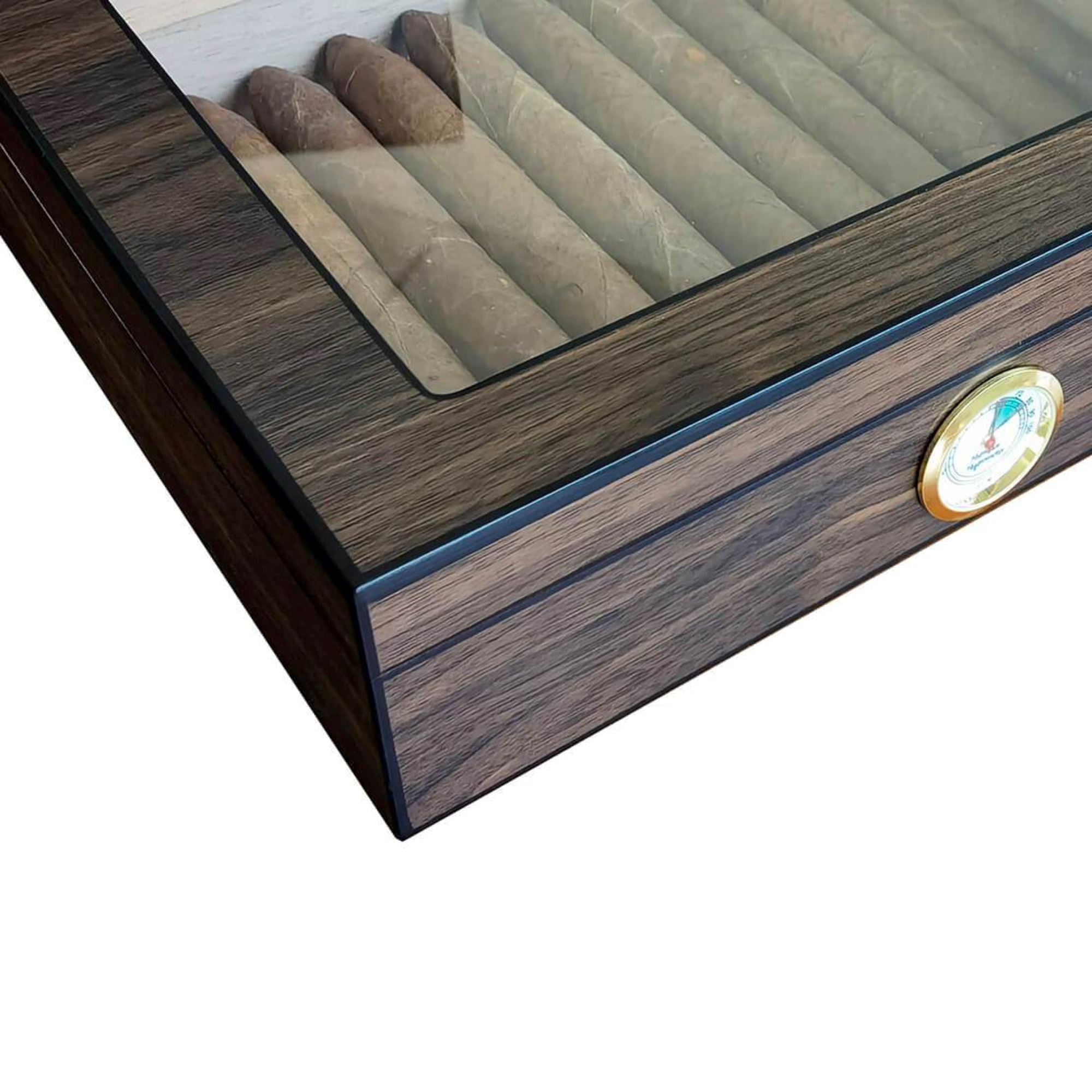 Seconds - 20 CT Walnut Cigar Humidor Box for Cigars Seconds Clinks 