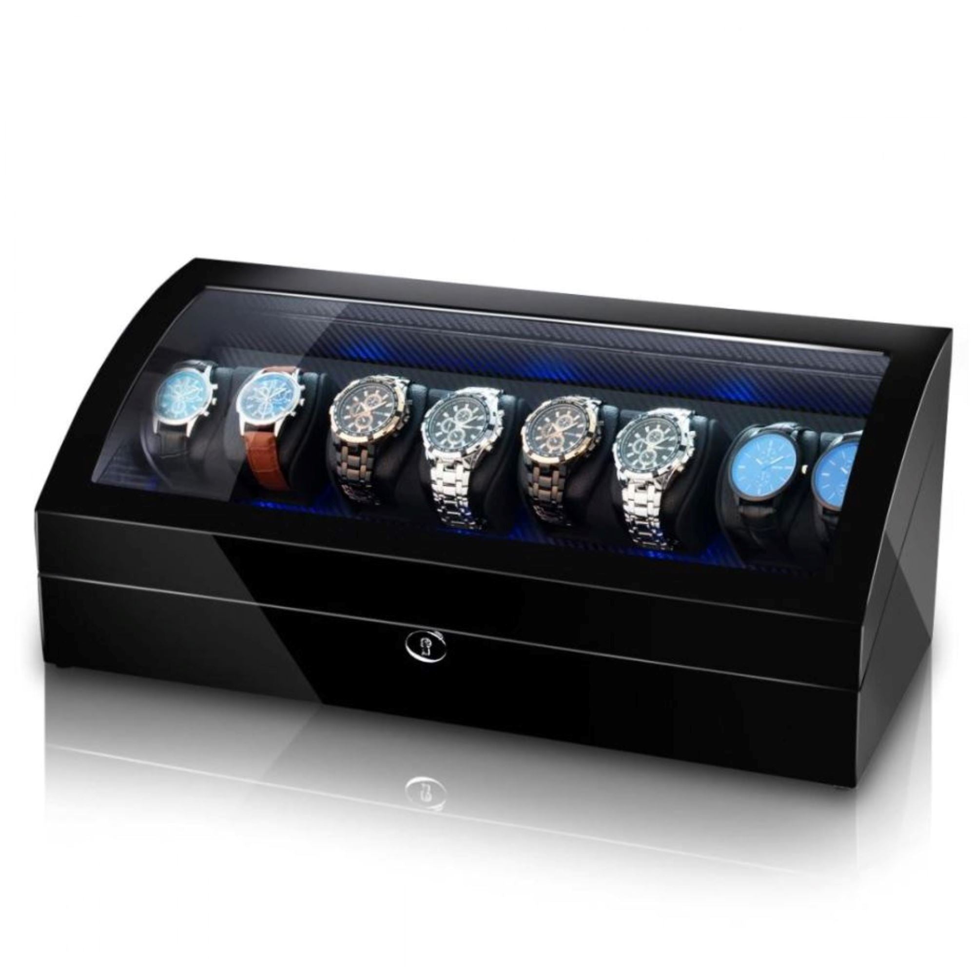 Seconds - Avoca Watch Winder Box for 8 + 8 Watches in Black (c) Seconds Clinks 