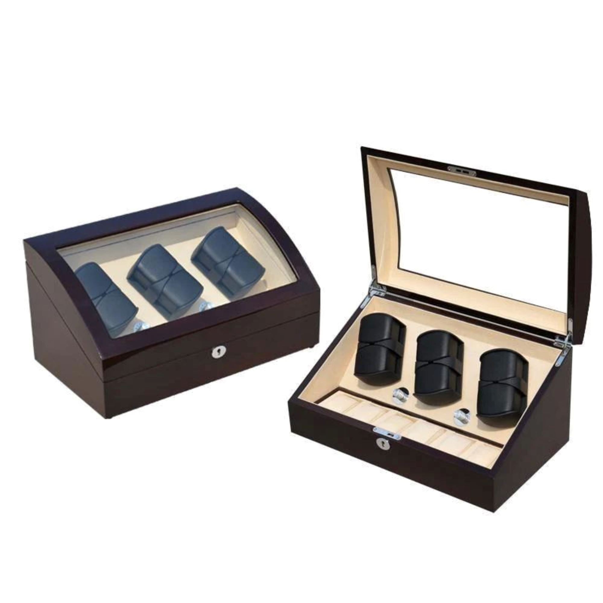 Seconds - Avoca Watch Winder Box 6 + 6 Watches in Mahogany (E) Seconds Clinks 