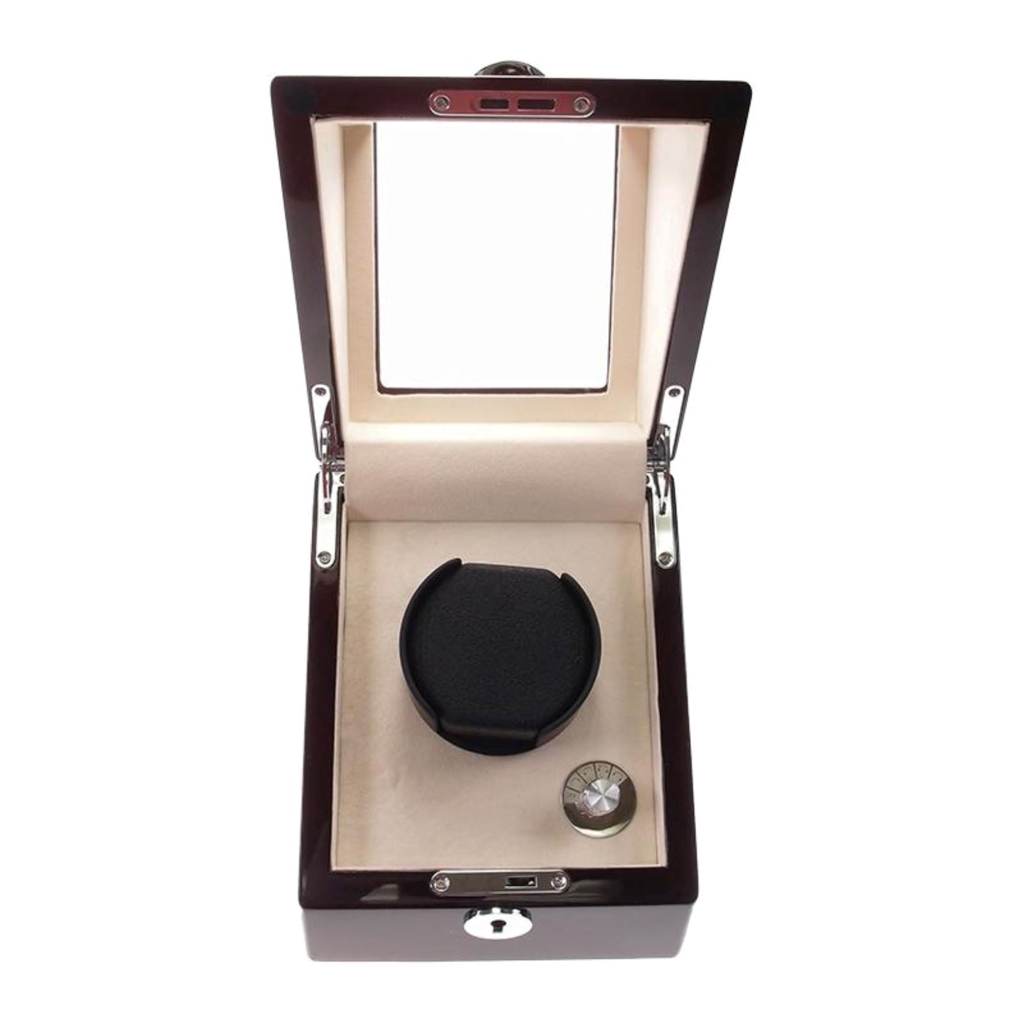Seconds - Waratah Watch Winder Box for 1 Watch in Mahogany (M) Seconds Clinks 