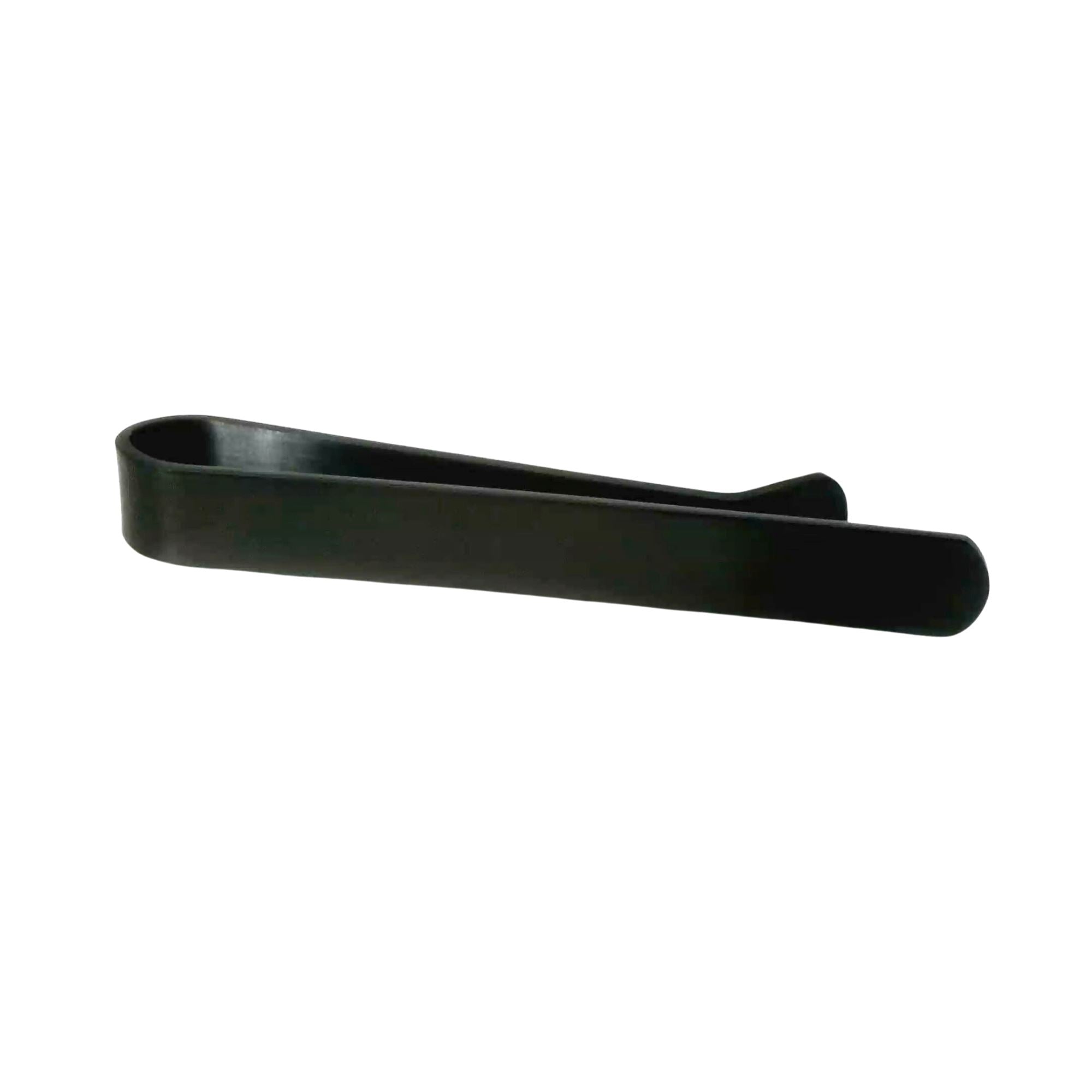 Shiny Black Tie Bar with curved end 50mm Tie Bars Clinks Australia 