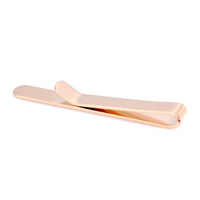 Shiny Rose Gold Tie Bar with curved end 50mm Tie Clips Clinks
