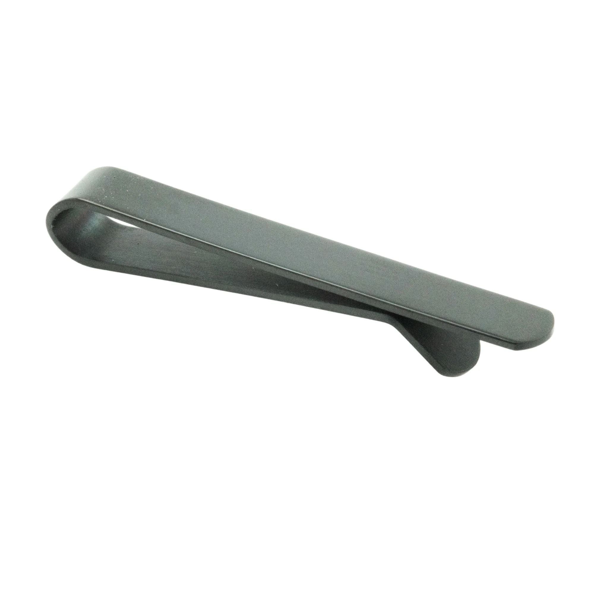 Brushed Gunmetal Tie Bar with curved end 50mm Tie Bars Clinks Australia 