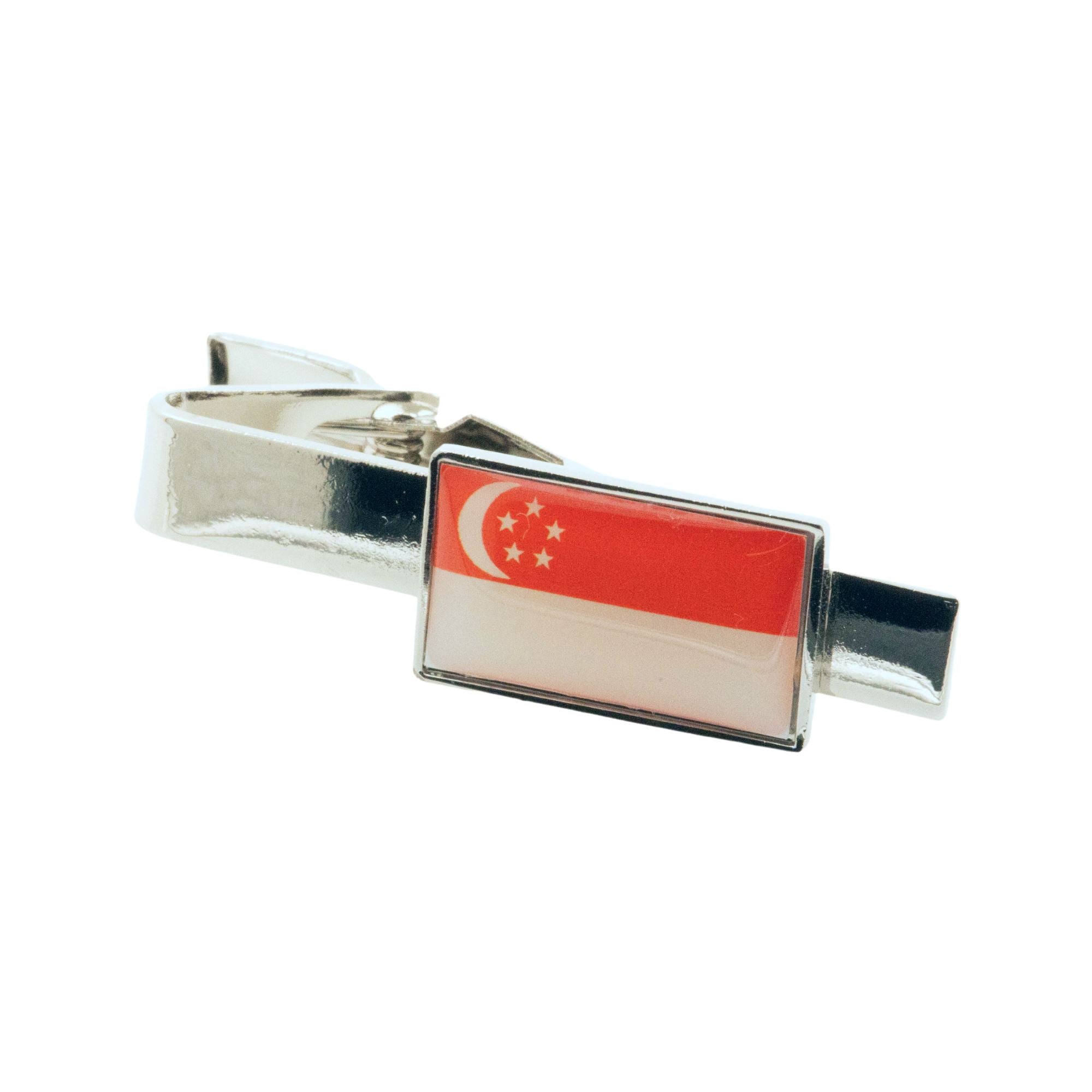 Flag of Singapore Tie Clip Tie Clips Clinks 