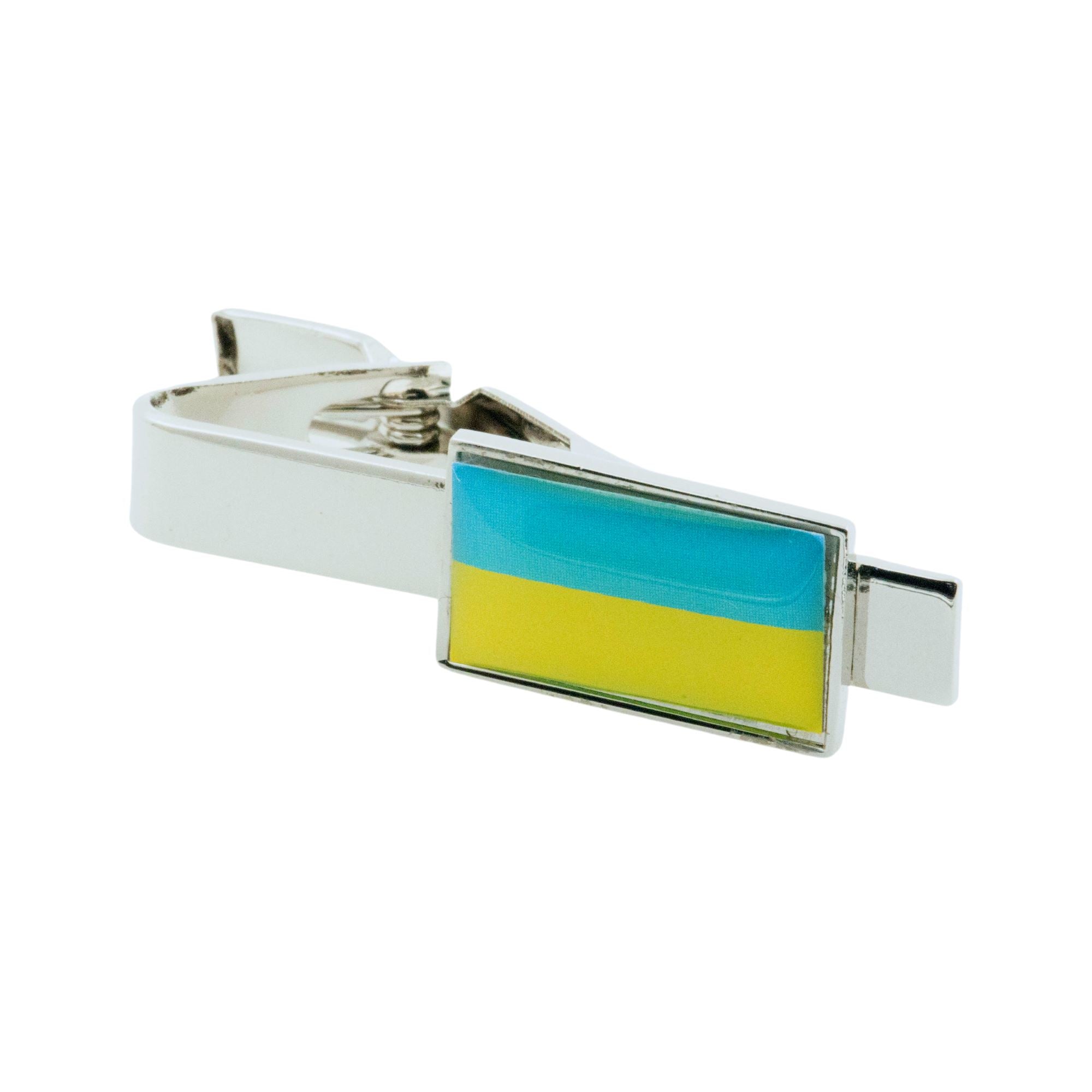 Flag of Ukraine Tie Clip Tie Clips Clinks 