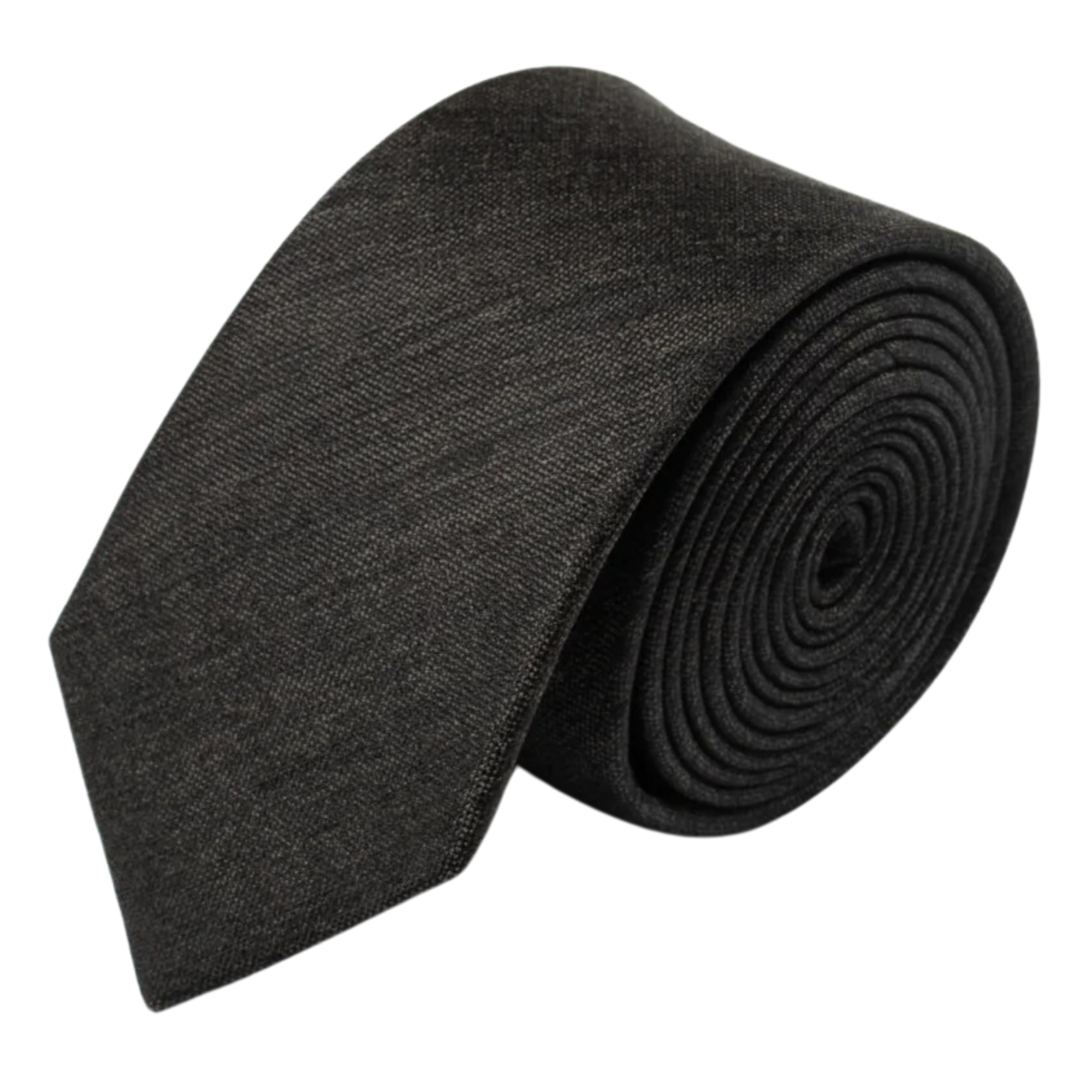 Black 6Cm Texture Slim Tie