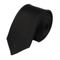 Black 6Cm Fine Ottoman Slim Tie