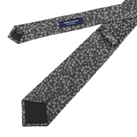 Pewter Silk Dainty Floral Tie