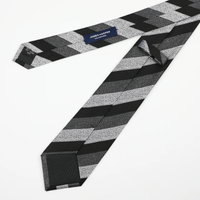 Black Silk Stripe Tie