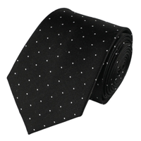 Black Silk Micro Spot Tie