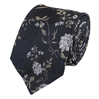 Navy Silk Floating Tie