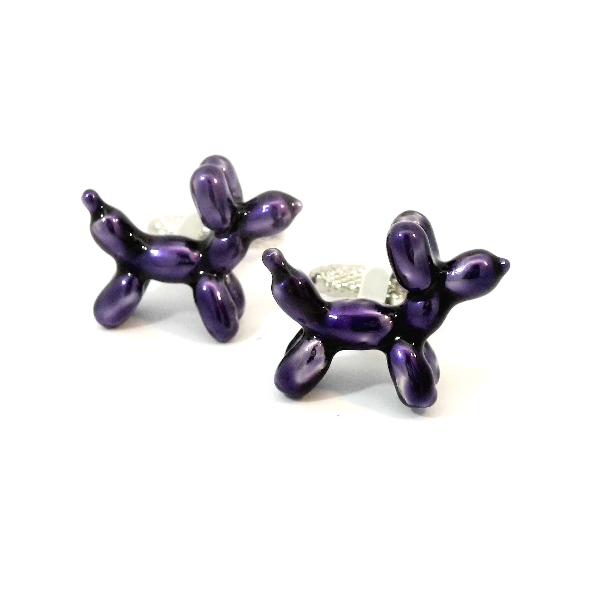 Balloon Dog Purple Cufflinks Novelty Cufflinks Clinks Australia Balloon Dog Purple Cufflinks 