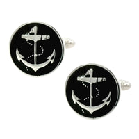 Black Anchor Cufflinks Novelty Cufflinks Clinks Australia Black Anchor Cufflinks