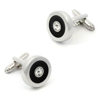 Black Crystal Highset Button Cufflinks Classic & Modern Cufflinks Clinks Australia Black Crystal Highset Button Cufflinks