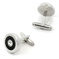 Black Crystal Highset Button Cufflinks Classic & Modern Cufflinks Clinks Australia