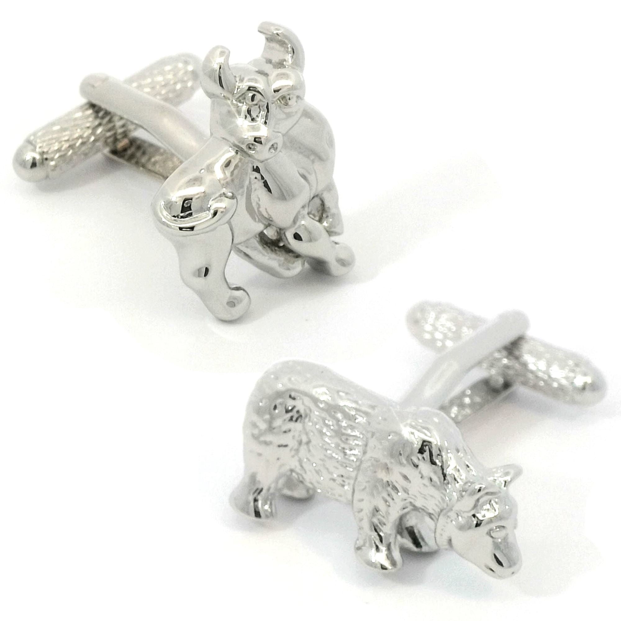 Bull & Bear (2) Cufflinks Novelty Cufflinks Clinks Australia Bull & Bear (2) Cufflinks 