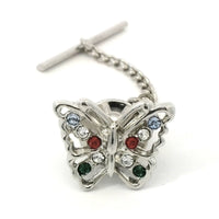 Butterfly Design Tie Pin featuring Swarovski Crystals Tie Bars Clinks Butterfly Design Tie Pin featuring Swarovski Crystals