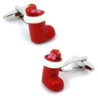 Christmas Stocking or Boots Cufflinks Novelty Cufflinks Clinks Australia Christmas Stocking or Boots Cufflinks