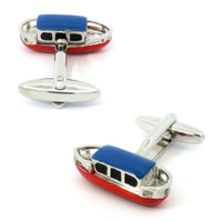 Coloured Canal Barge or Narrowboat Cufflinks Novelty Cufflinks Clinks Australia