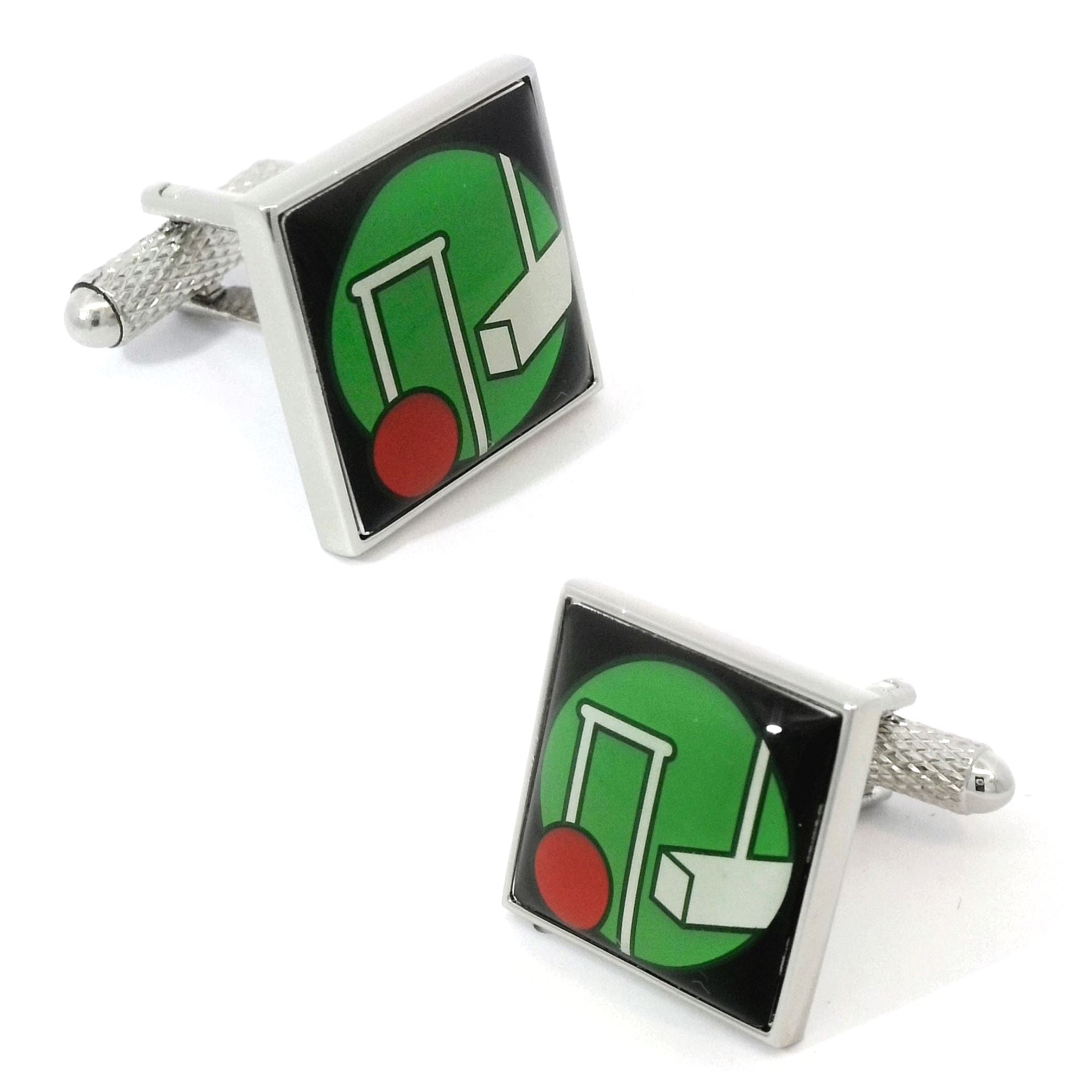 Croquet Black/Green Cufflinks Novelty Cufflinks Clinks Australia Croquet Black/Green Cufflinks 