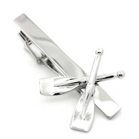 Crossed Oars Paddles Tie Clip