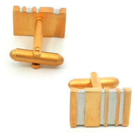 Five Bar Matt Gold Cufflinks