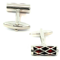 Harlequin Cannister Red Cufflinks