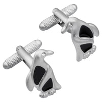 Playful Pair of Penguins Cufflinks Novelty Cufflinks Clinks Australia Playful Pair of Penguins Cufflinks